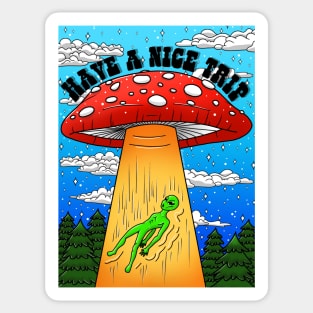 Have a Nice Trip Alien Design Sticker
